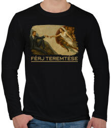 printfashion Férj teremtése - Férfi hosszú ujjú póló - Fekete (17472891)