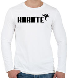 printfashion KARATE - Férfi hosszú ujjú póló - Fehér (17500338)
