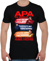 printfashion Forma 1 apa - Férfi póló - Fekete (17508875)