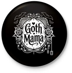 printfashion goth mama - Kitűző, hűtőmágnes - Fekete (17529795)