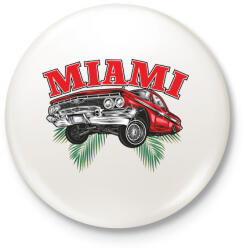 printfashion Miami lowrider - Kitűző, hűtőmágnes - Fehér (17494442)