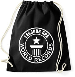 printfashion legjobb apa világrekord - Sportzsák, Tornazsák - Fekete (17504937)