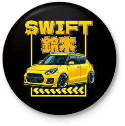 printfashion Suzuki swift - Kitűző, hűtőmágnes - Fekete (17518545)
