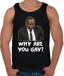 printfashion Why are you g*y? - Férfi atléta - Fekete (17501663)