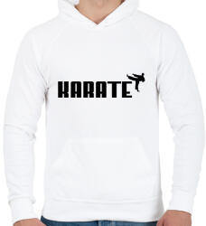 printfashion KARATE - Férfi kapucnis pulóver - Fehér (17500353)