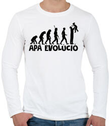 printfashion APA EVOLÚCIÓ - Férfi hosszú ujjú póló - Fehér (17502138)