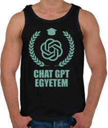 printfashion Chatgpt egyetem - Férfi atléta - Fekete (17476465)