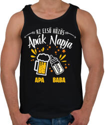 printfashion Első közös apák napja - Egyedi névvel - Férfi atléta - Fekete (17514167)