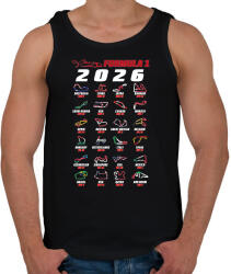 printfashion F1 2026 versenynaptár - Férfi atléta - Fekete (17520365)