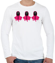 printfashion Squid Game - Férfi hosszú ujjú póló - Fehér (17525843)