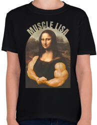 printfashion muscle lisa - Gyerek póló - Fekete (17494561)