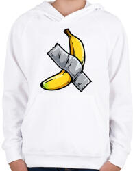 printfashion Banán művészet - Gyerek kapucnis pulóver - Fehér (17520930)