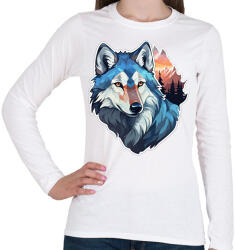 printfashion Farkas - Női hosszú ujjú póló - Fehér (17529889)