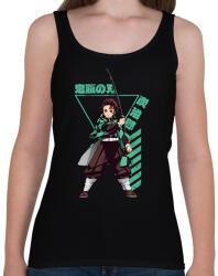 printfashion Demon Slayer Tanjirou - Női atléta - Fekete (17406004)