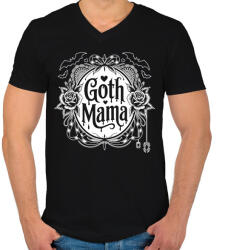 printfashion goth mama - Férfi V-nyakú póló - Fekete (17529382)