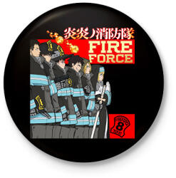 printfashion Fireforce - Kitűző, hűtőmágnes - Fekete (17402783)