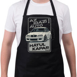 printfashion Az igazi autó hátul kapar - Kötény - Fekete (17489937)