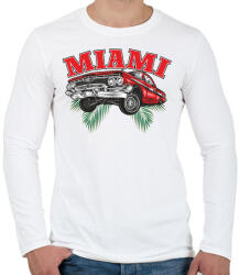 printfashion Miami lowrider - Férfi hosszú ujjú póló - Fehér (17494038)