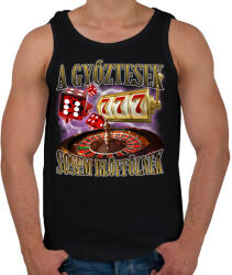 printfashion A győztesek sosem blöffölnek - Férfi atléta - Fekete (17522615)