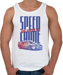 printfashion speed is not a crime - Férfi atléta - Fehér (17527114)