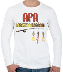 printfashion Apa legszebb fogásai egyedi nevekkel - Férfi hosszú ujjú póló - Fehér (17505738)