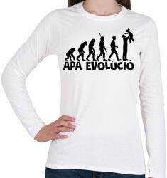 printfashion APA EVOLÚCIÓ - Női hosszú ujjú póló - Fehér (17502187)