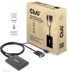 Club 3D Cac-1720 USB-A / VGA Apa - HDMI Anya Átalakító Adapter