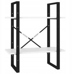 vidaXL 2 szintes könyvespolc, fehér, 60x30x70 cm, (806427)