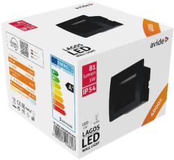 Avide Kültéri Lépcső Lámpa Beépíthető Lagos Led 3W Nw Ip54 90Mm (AOLS3WLED-LAGS)