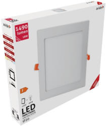 Avide Led Beépíthető Négyzetes Mennyezeti Lámpa Alu 18W Ww 3000K (ACRPWW-S-18W-ALU)