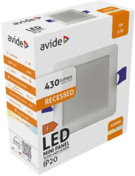 Avide Led Beépíthető Négyzetes Mennyezeti Lámpa Műanyag 5W Nw 4000K (AMRPNW-S-5W-PC)