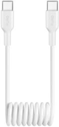 PURO spirális kábel 25W USB-C - USB-C 1m - fehér