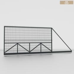 Kapuwebáruház Kft 3D táblás 40x40 Úszókapu váz szett 3m (3d_40x40_3m_antracit)