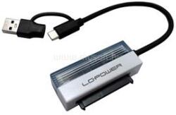 LC-Power USB-C és USB-A > SATA és NVMe átalakító (LC-ADA-USB-SATA-25) (LC-ADA-USB-SATA-25)