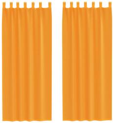 vidaXL 2 db narancssárga fátyolfüggönyök hurokkal 140x260 cm 0.25 kg 4102285 (4102285)