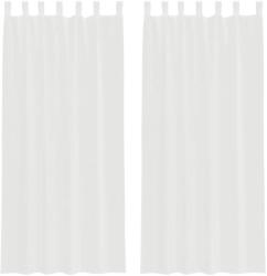 vidaXL 2 db fehér fátyolfüggönyök hurokkal 140x245 cm 4102334 (4102334)