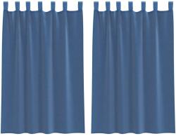 vidaXL 2 db királykék fátyolfüggönyök hurokkal 140x175 cm 0.23 kg 4102302 (4102302)