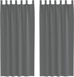 vidaXL 2 db sötétszürke fátyolfüggönyök hurokkal 140x245 cm 0.25 kg 4102274 (4102274)