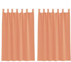 vidaXL 2 db terrakotta fátyolfüggönyök hurokkal 140x175 cm 0.23 kg 4102322 (4102322)