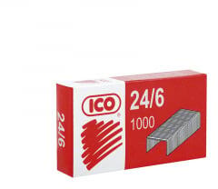 ICO Tűzőkapocs 24/6, piros dobozos (7330024003) (7330024003)