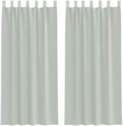 vidaXL 2 db világosszürke fátyolfüggönyök hurokkal 140x245 cm 0.31 kg 4102299 (4102299)