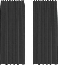 vidaXL 2 db fekete voile függönyök rúd zsebekkel 0.25 kg 4102168 4102168 (4102168)