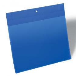 DURABLE Mágneses dokumentum tároló zseb A4, fekvő, 10 db/csomag, Neodym kék (174807) (174807)