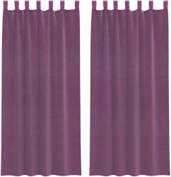 vidaXL 2 db lila fátyolfüggönyök hurokkal 140x245 cm 0.25 kg 4102294 (4102294)