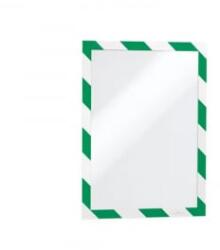 DURABLE Infókeret A4, öntapadó mágneses záródás 2 db/csomag, Duraframe Security, zöld/fehér (4944131) (4944131)
