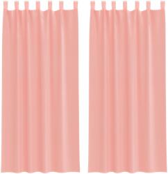 vidaXL 2 db rózsaszín fátyolfüggönyök hurokkal 140x245 cm 0.31 kg 4102289 (4102289)