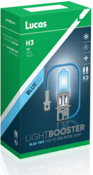 Lucas LightBooster Blue H3 autóizzó 12V 55W, +50%, 2db/csomag (LLX453BLUX2)
