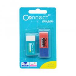 Connect Radír 2 db/blister piros/kék C-36BR, fehér szögletes C-36W (000004150) (000004150)