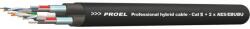 Proel LAN62S Hibrid kábel CAT5e + 2db AES/EBU, fekete (LAN62S)