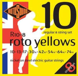 Rotosound R10-8 Nikkel 8 húros elektromos gitár húrkészlet, 10 13 17 30 42 54 64 74 (R10-8)